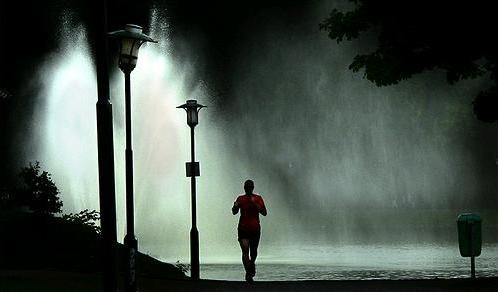 A RUN IN THE RAIN